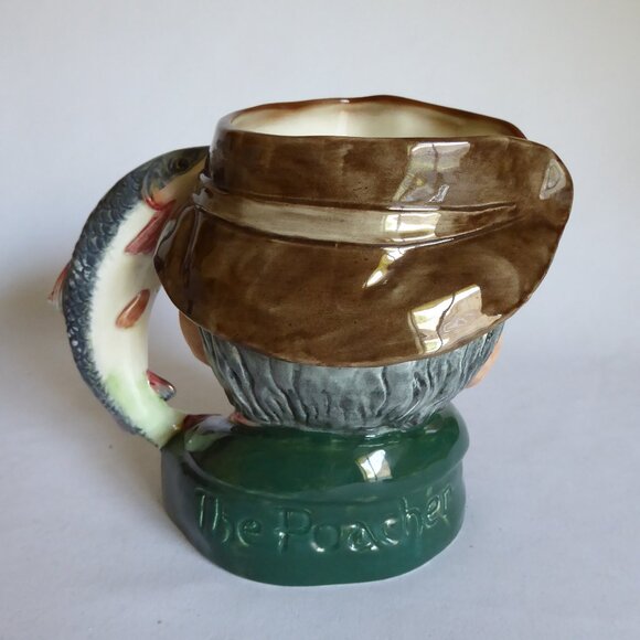 VINTAGE 1954 ROYAL DOULTON ENGLAND TOBY JUG THE POACHER PORCELAIN PITCHER - Picture 6 of 13